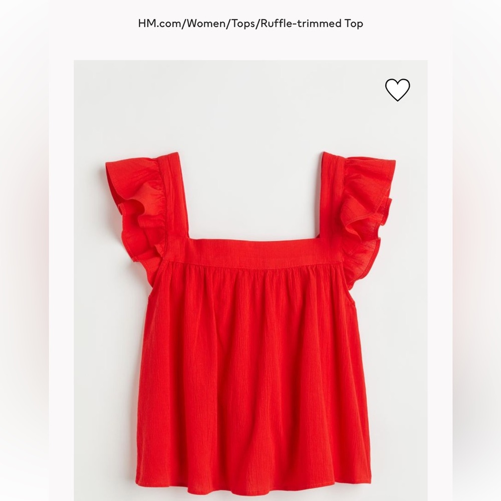 H&M Red Ruffle Tank Top - Picture 4 of 6